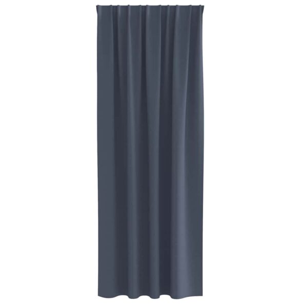 vidaXL Záclony na zatemnenie s krúžkami 2 pcs Antracit 260 x 140 cm – Obrázok 4