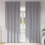 vidaXL Záclony na zatemnenie s krúžkami 2 pcs Svetlosivá 245 x 140 cm