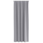 vidaXL Záclony na zatemnenie s krúžkami 2 pcs Svetlosivá 245 x 140 cm – Obrázok 4