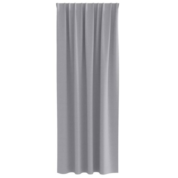 vidaXL Záclony na zatemnenie s krúžkami 2 pcs Svetlosivá 245 x 140 cm – Obrázok 4