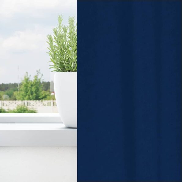 vidaXL Záclony na zatemnenie s krúžkami 2 pcs Tmavomodrá 225 x 140 cm – Obrázok 3