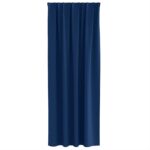 vidaXL Záclony na zatemnenie s krúžkami 2 pcs Tmavomodrá 225 x 140 cm – Obrázok 4