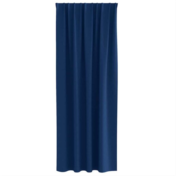 vidaXL Záclony na zatemnenie s krúžkami 2 pcs Tmavomodrá 225 x 140 cm – Obrázok 4