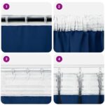 vidaXL Záclony na zatemnenie s krúžkami 2 pcs Tmavomodrá 225 x 140 cm – Obrázok 7