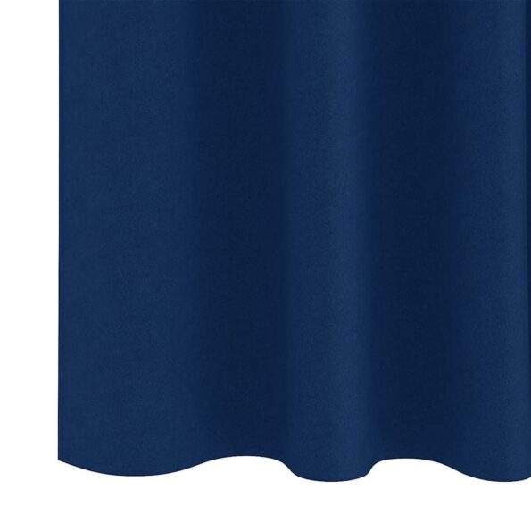 vidaXL Záclony na zatemnenie s krúžkami 2 pcs Tmavomodrá 260 x 140 cm – Obrázok 6