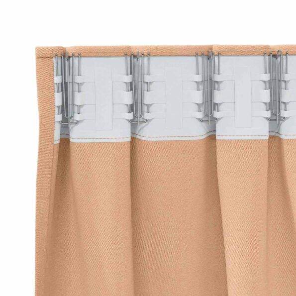 vidaXL Okenice so záclonami 2 pcs Svetlohnedá 245 x 140 cm Polyester – Obrázok 5