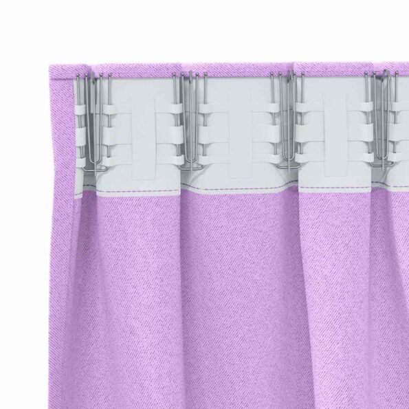 vidaXL Záclony na zatemnenie s krúžkami 2 pcs Fialová 225 x 140 cm – Obrázok 5