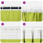 vidaXL Okenice 2 pcs Jablkovo-zelená 245 x 140 cm Polyester – Obrázok 7