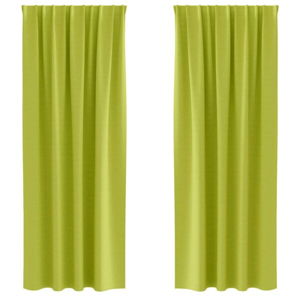 vidaXL Okenice 2 pcs Jablkovo-zelená 260 x 140 cm Polyester – Obrázok 2