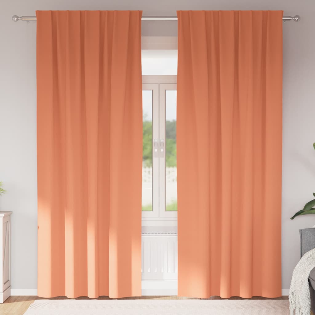 4107525_1.jpg vidaXL Záclony na zatemnenie s krúžkami 2 pcs Tehlová 225 x 140 cm – Obrázok 1