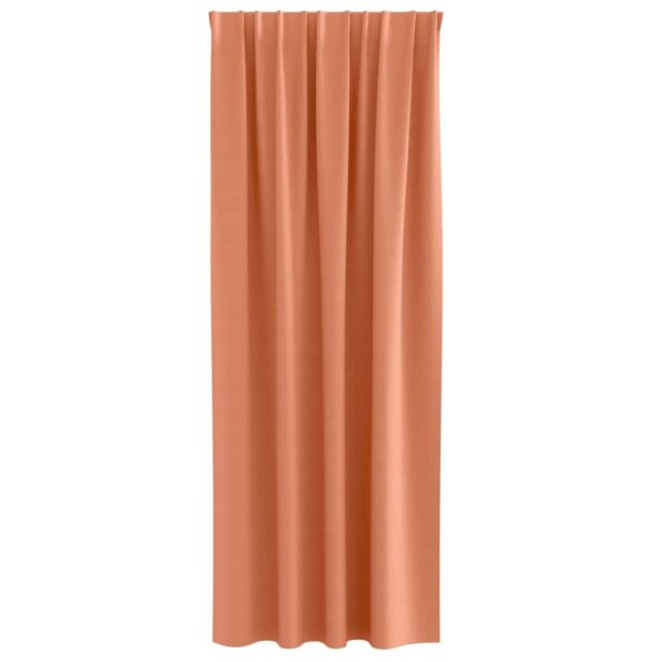 vidaXL Záclony na zatemnenie s krúžkami 2 pcs Tehlová 225 x 140 cm – Obrázok 4