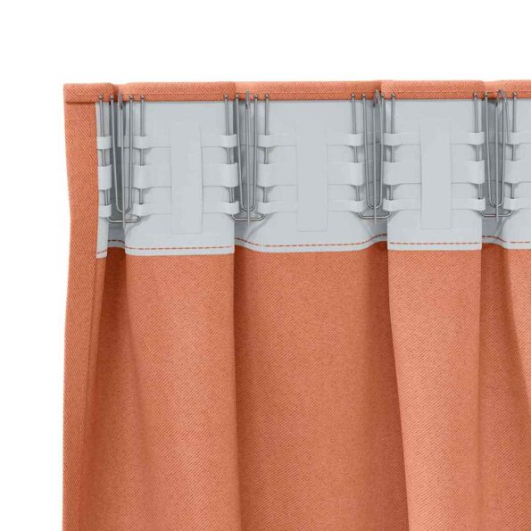 vidaXL Záclony na zatemnenie s krúžkami 2 pcs Tehlová 225 x 140 cm – Obrázok 5