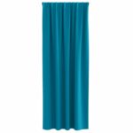 vidaXL Záclony na zatemnenie s krúžkami 2 pcs Tyrkysová 225 x 140 cm – Obrázok 4