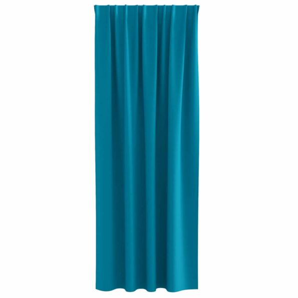 vidaXL Záclony na zatemnenie s krúžkami 2 pcs Tyrkysová 225 x 140 cm – Obrázok 4