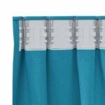 vidaXL Záclony na zatemnenie s krúžkami 2 pcs Tyrkysová 225 x 140 cm – Obrázok 5