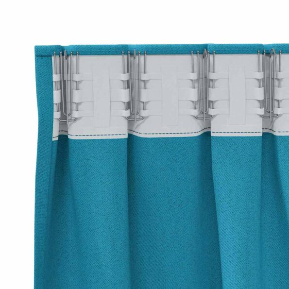vidaXL Záclony na zatemnenie s krúžkami 2 pcs Tyrkysová 225 x 140 cm – Obrázok 5