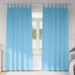 vidaXL Záclony na zatemnenie s krúžkami 2 pcs Svetlomodrá 245 x 140 cm