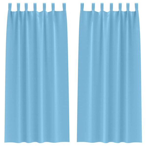 vidaXL Záclony na zatemnenie s krúžkami 2 pcs Svetlomodrá 245 x 140 cm – Obrázok 2
