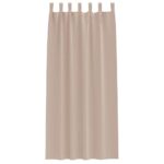 vidaXL Okenice so záclonami 2 pcs Sivohnedá 245 x 140 cm Polyester – Obrázok 4