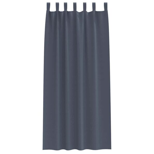 vidaXL Záclony na zatemnenie s krúžkami 2 pcs Antracit 245 x 140 cm – Obrázok 4