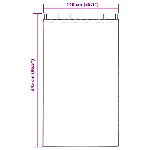 vidaXL Záclony na zatemnenie s krúžkami 2 pcs Antracit 245 x 140 cm – Obrázok 8