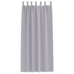 vidaXL Okenice so záclonami 2 pcs Kovová šedá 260 x 140 cm Polyester – Obrázok 4