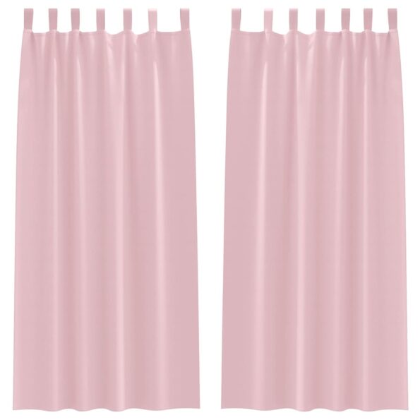vidaXL Okenice 2 pcs Bábätková ružová 260 x 140 cm Polyester – Obrázok 2