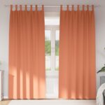 vidaXL Záclony na zatemnenie s krúžkami 2 pcs Tehlová 260 x 140 cm