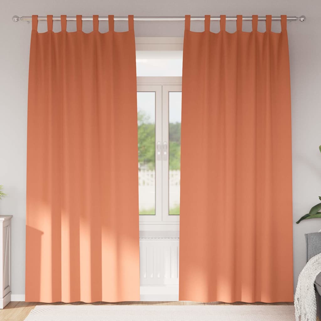 4107637_1.jpg vidaXL Záclony na zatemnenie s krúžkami 2 pcs Tehlová 260 x 140 cm – Obrázok 1