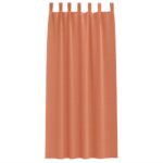 vidaXL Záclony na zatemnenie s krúžkami 2 pcs Tehlová 260 x 140 cm – Obrázok 4