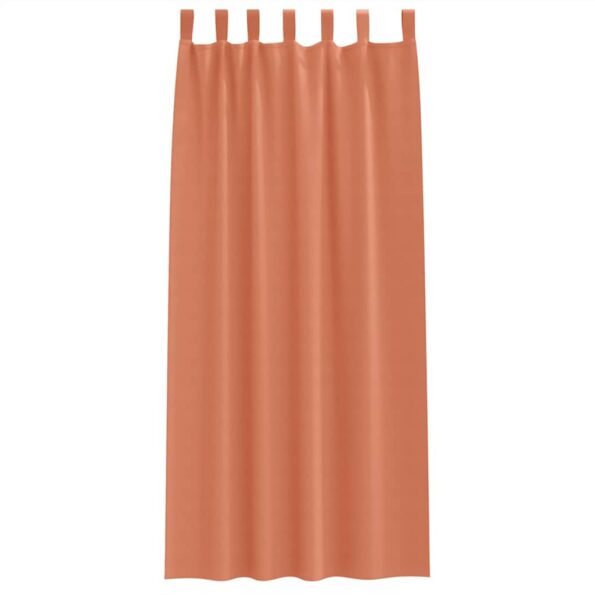vidaXL Záclony na zatemnenie s krúžkami 2 pcs Tehlová 260 x 140 cm – Obrázok 4