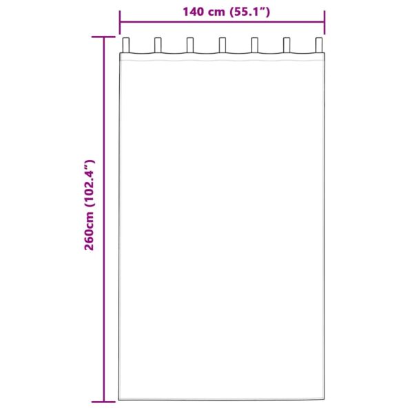 vidaXL Záclony na zatemnenie s krúžkami 2 pcs Tehlová 260 x 140 cm – Obrázok 8