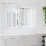 vidaXL Okenice so záclonami 2 pcs Biela 140 x 140 cm Polyester