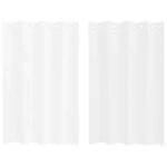 vidaXL Okenice so záclonami 2 pcs Biela 140 x 140 cm Polyester – Obrázok 2