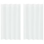 vidaXL Okenice so záclonami 2 pcs Biela 140 x 175 cm Polyester – Obrázok 2