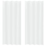vidaXL Okenice so záclonami 2 pcs Biela 140 x 245 cm Polyester – Obrázok 2