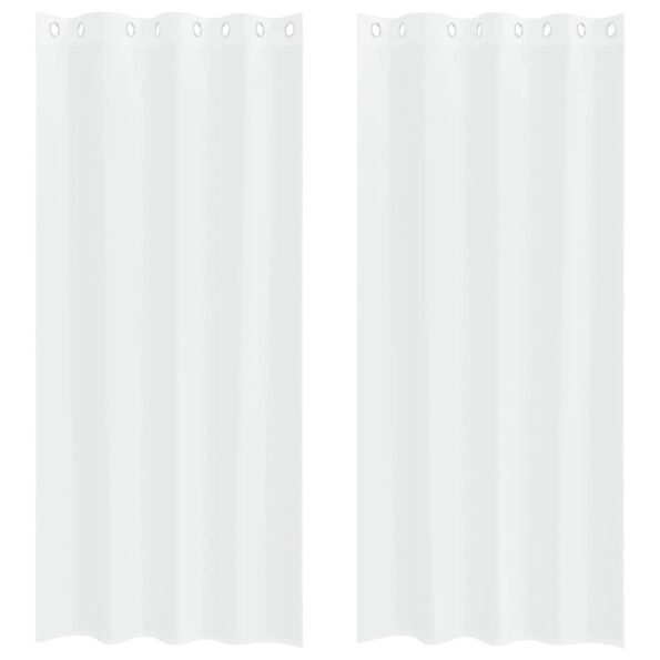 vidaXL Okenice so záclonami 2 pcs Biela 140 x 245 cm Polyester – Obrázok 2