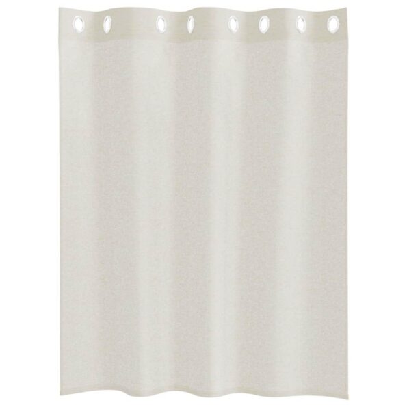 vidaXL Okenice so záclonami 2 pcs Krémová 140 x 140 cm Polyester – Obrázok 4