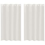 vidaXL Okenice so záclonami 2 pcs Krémová 140 x 175 cm Polyester – Obrázok 2