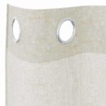 vidaXL Okenice so záclonami 2 pcs Krémová 140 x 175 cm Polyester – Obrázok 5