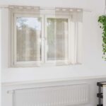 vidaXL Okenice so záclonami 2 pcs Piesok 140 x 140 cm Polyester