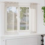 vidaXL Okenice so záclonami 2 pcs Piesok 140 x 175 cm Polyester