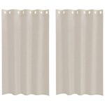 vidaXL Okenice so záclonami 2 pcs Piesok 140 x 175 cm Polyester – Obrázok 2