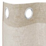 vidaXL Okenice so záclonami 2 pcs Piesok 140 x 260 cm Polyester – Obrázok 5