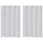 vidaXL Voile záclona 2 pcs Svetlosivá 140 x 140 cm Polyester – Obrázok 2