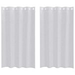 vidaXL Voile záclona 2 pcs Svetlosivá 175 x 140 cm Polyester – Obrázok 2