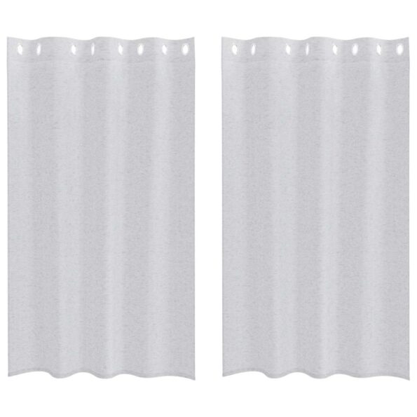vidaXL Voile záclona 2 pcs Svetlosivá 175 x 140 cm Polyester – Obrázok 2