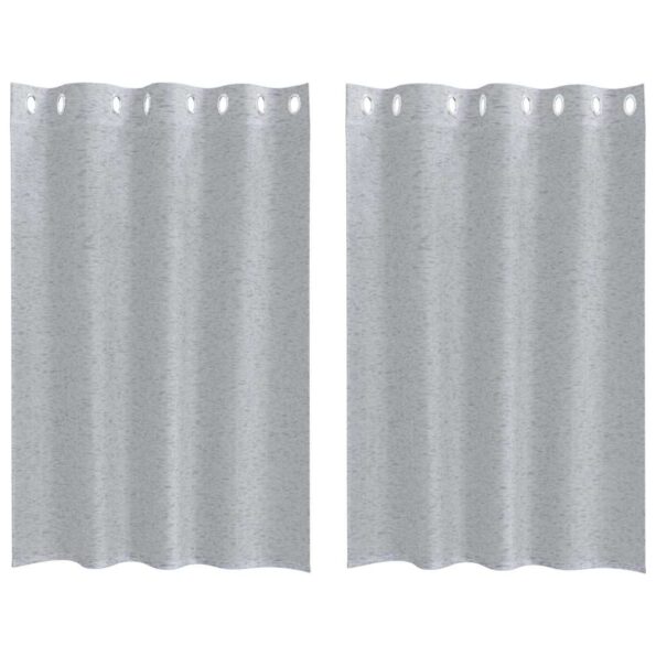 vidaXL Voile záclona 2 pcs Tmavo šedá 140 x 140 cm Polyester – Obrázok 2