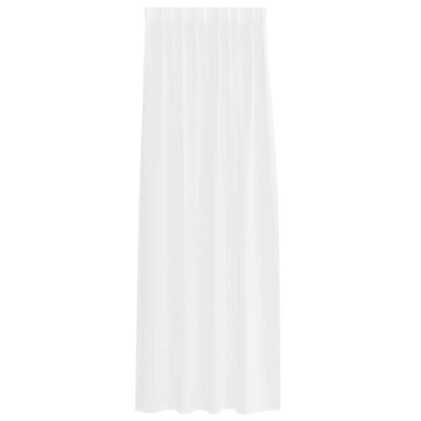 vidaXL Okenice so záclonami 2 pcs Biela 140 x 245 cm Polyester – Obrázok 4