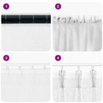 vidaXL Okenice so záclonami 2 pcs Biela 140 x 260 cm Polyester – Obrázok 7